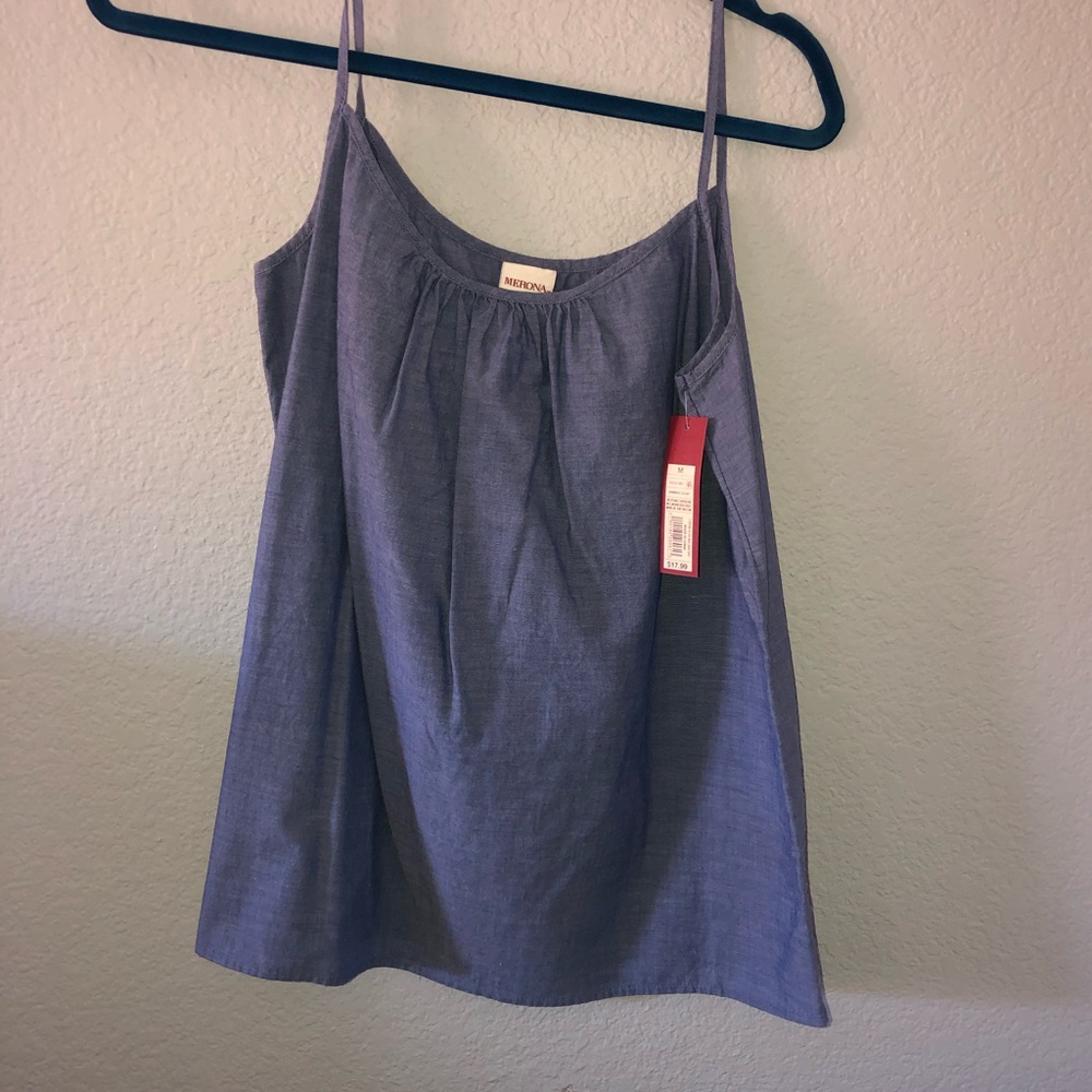 Denim colored Merona tank top | Medium | NWT